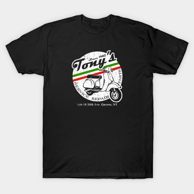 Tony's Scooter Repair (vintage look) T-Shirt by robotface